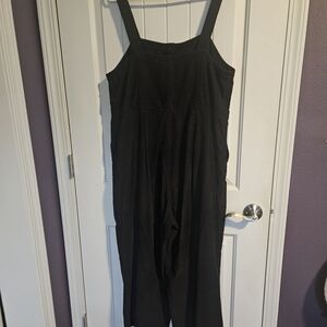 dip Black Sleeveless Wide-Leg Jumpsuit